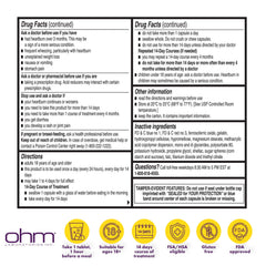 Ohm Esomeprazole 20mg capsules close-up showing tablets for daily acid reflux control.