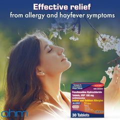 Ohm indoor-outdoor symptoms relief image suggests hay fever relief potential.