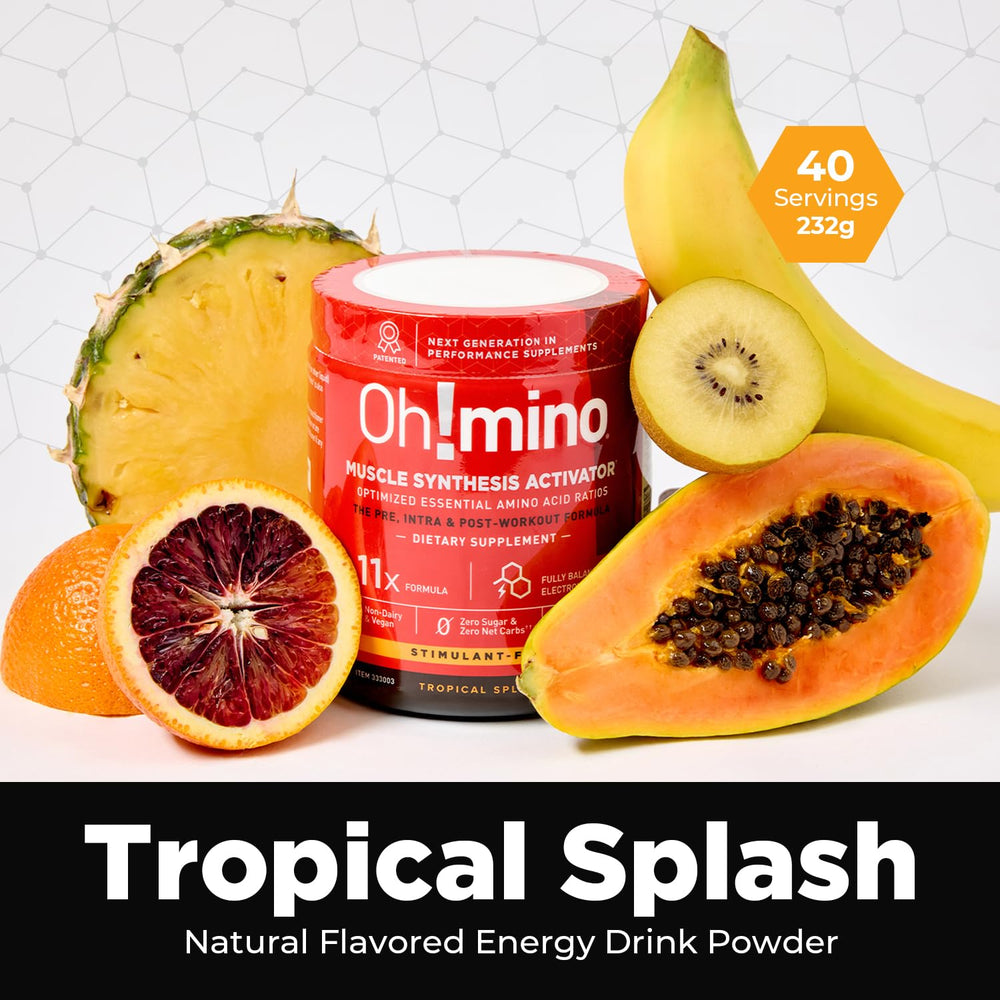 Vegan-friendly, non-dairy, gluten-free Oh!mino packaging with nutrition facts