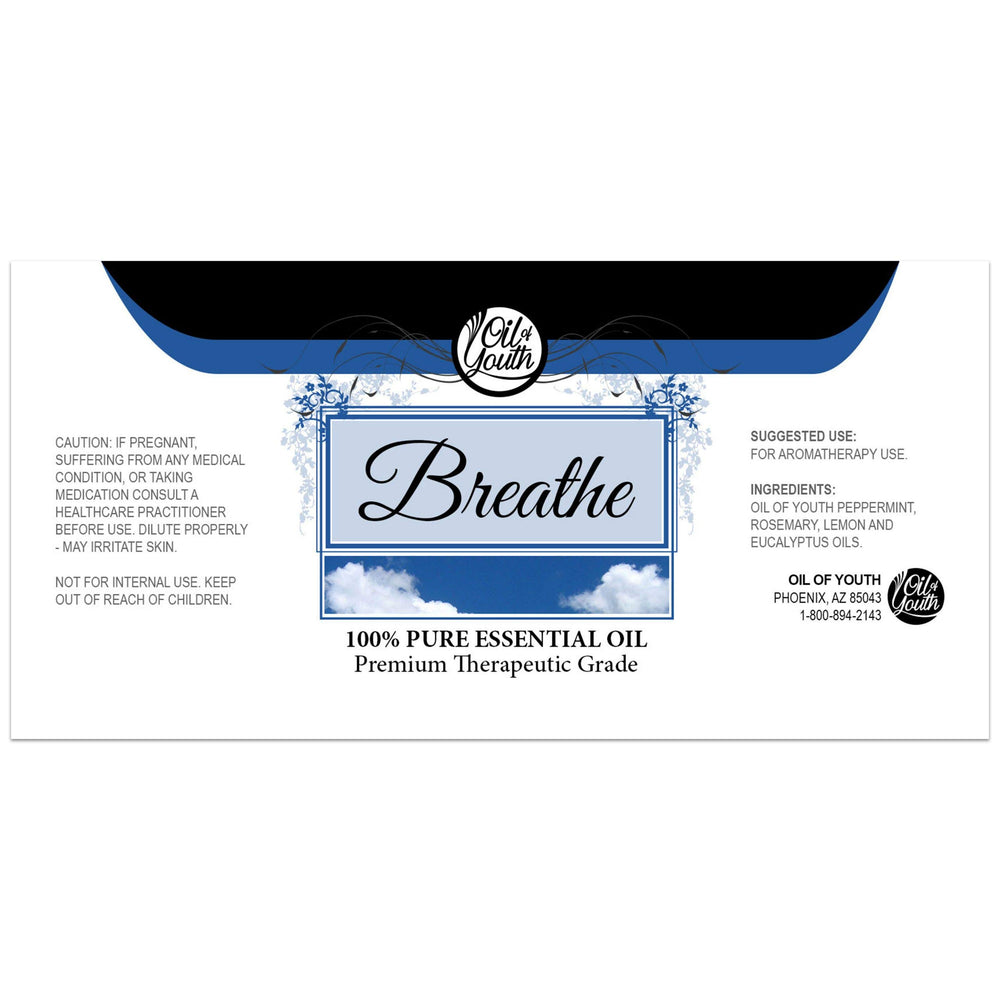 Breathe Blend essential oil ready for diffuser