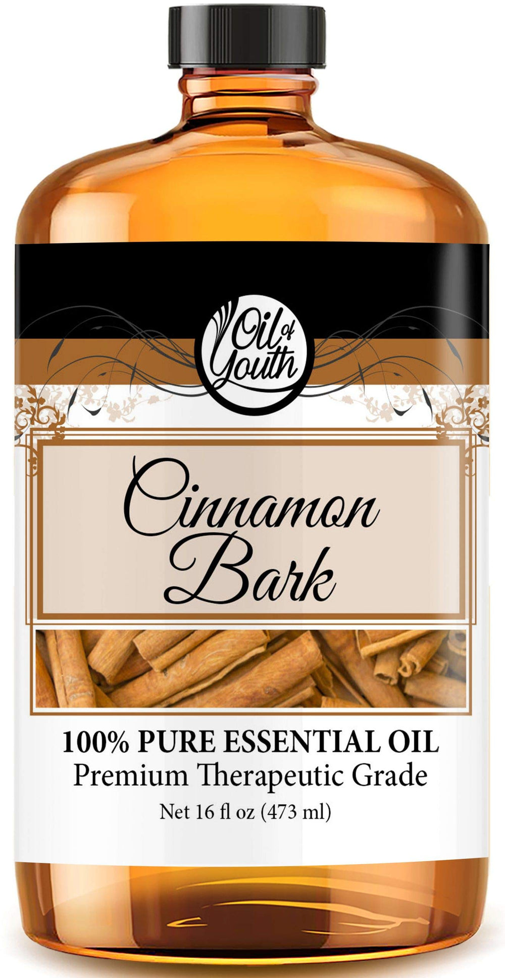 Oil of Youth Cinnamon Bark Essential Oil 16oz bottle - front view