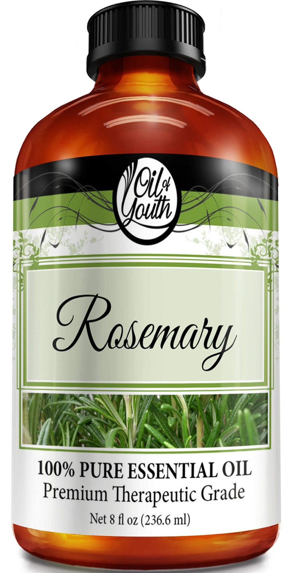 8oz bottle of Oil of Youth Rosemary Essential Oil