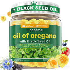 Hero image of oil of oregano and black seed oil gummies
