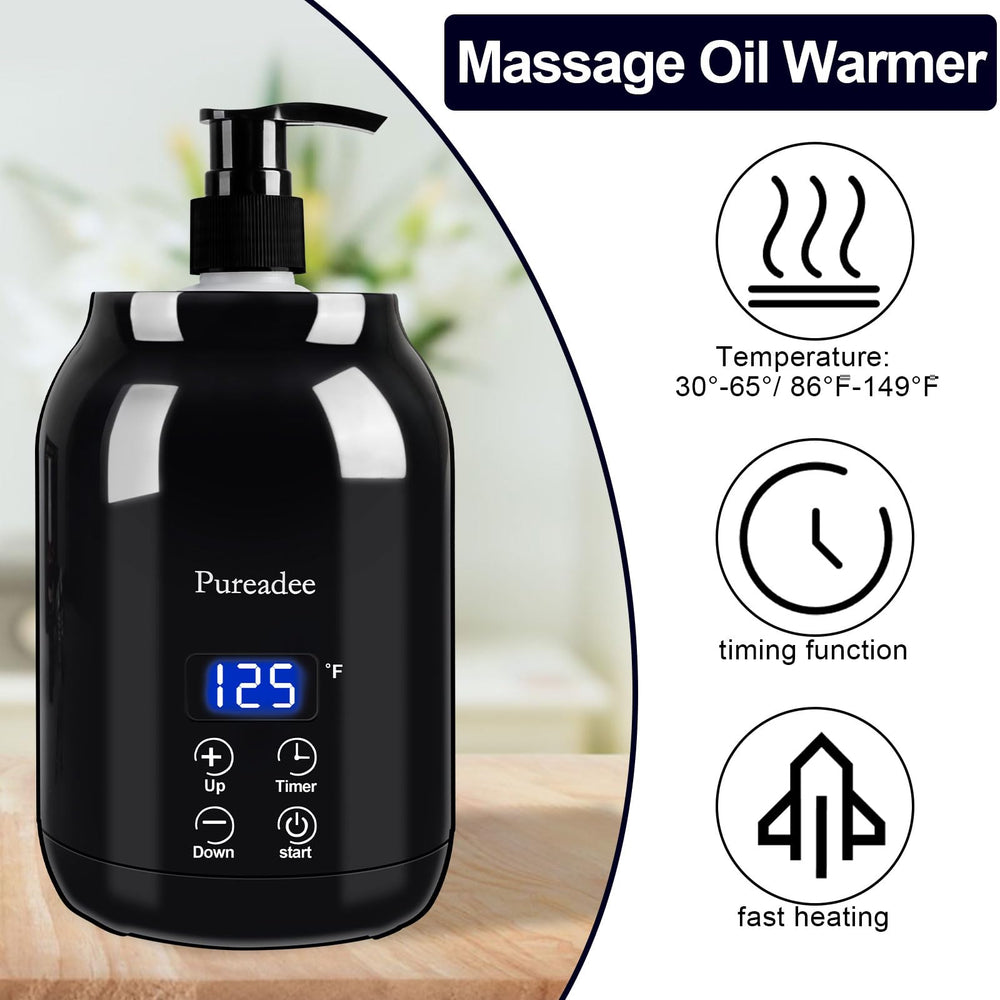 Oil warmer suitable for massage oils, body lotions, and creams