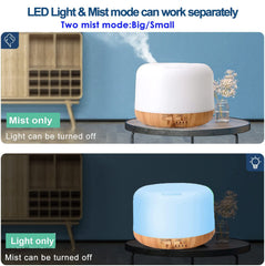 Ultrasonic aroma diffuser with 7 LED color lights