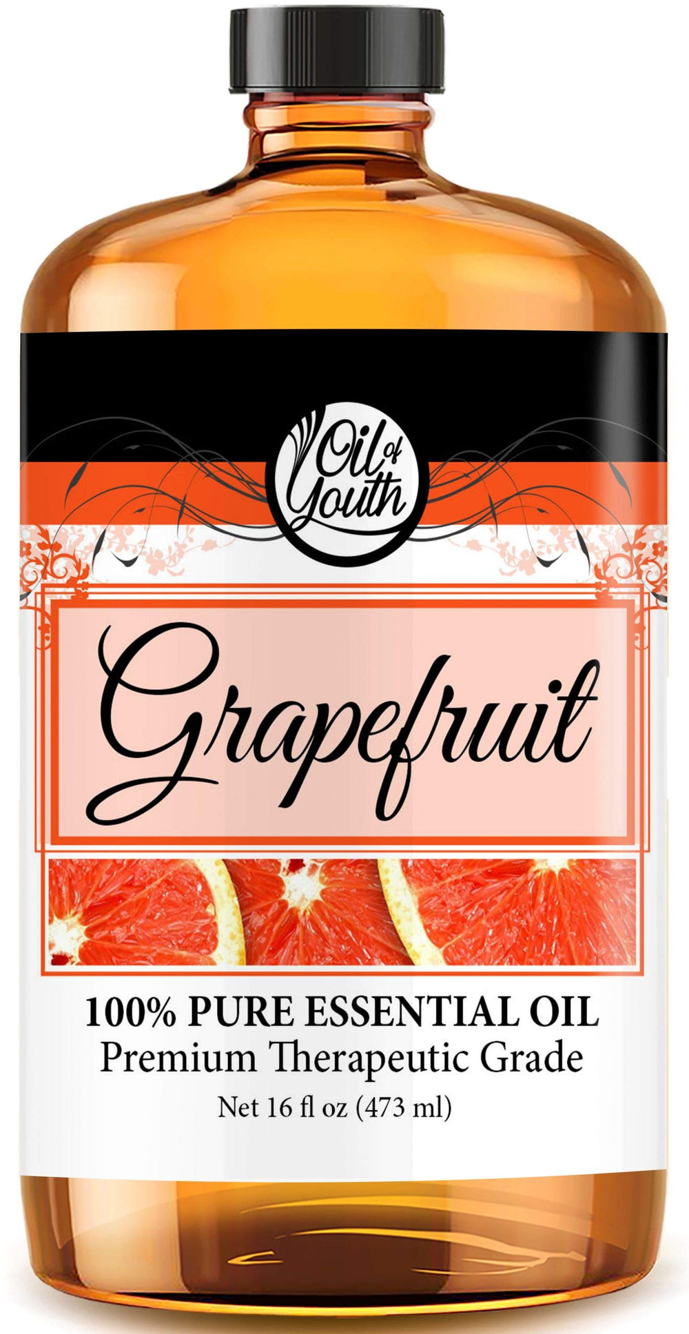 Oil of Youth Grapefruit Essential Oil 16oz bottle – front view