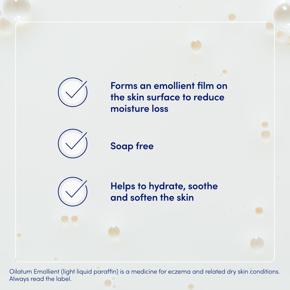 Active ingredients panel of Oilatum Emollient 500ml