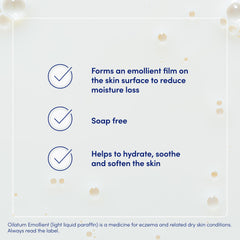 Active ingredients panel of Oilatum Emollient 500ml