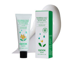 OJOOK Kids Fluoride-Free Bamboo Salt Toothpaste packaging front