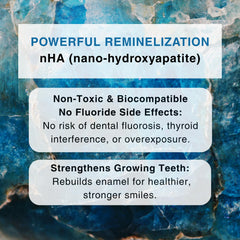 Unflavored and unscented kids toothpaste with natural sweeteners