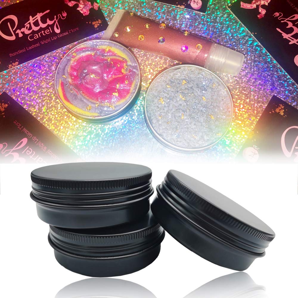 OJYUDD lip balm and cosmetic samples stored in refillable tins.
