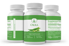 Okra Extract 100 Capsules label detail