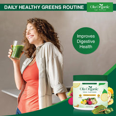 Nutrition facts panel for Ola Organic Greens Powder