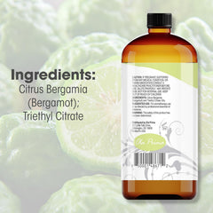 Amber glass Bergamot essential oil bottle with Ola Prima label