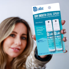 OLabs Dry Mouth Spray mint packaging open