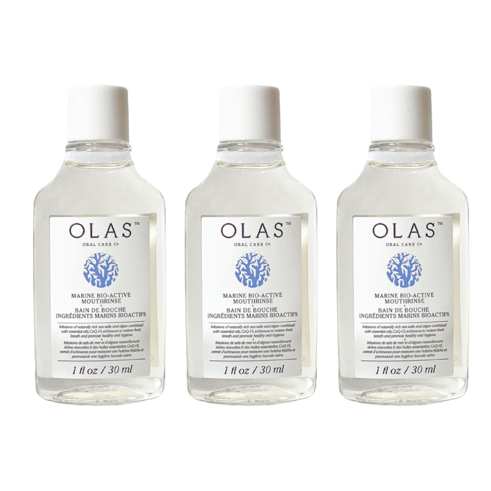 OLAS Alcohol Free Mouthwash bottle on white background
