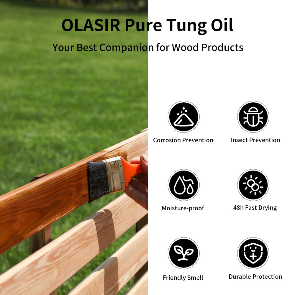 Wood floor treated with OLASIR tung oil