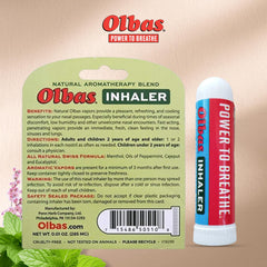 Olbas Inhaler closeup shows compact stick for discreet nasal relief.