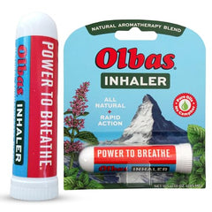 Olbas Inhaler pocket-sized nasal stick ready for on-the-go relief and quick breathing support.