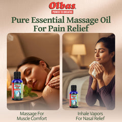 Massage oil bottle with wooden paddle and essential oils