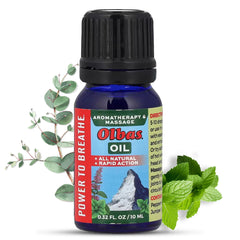 Olbas Massage and Aromatherapy Oil bottle with 0.32 fl oz label