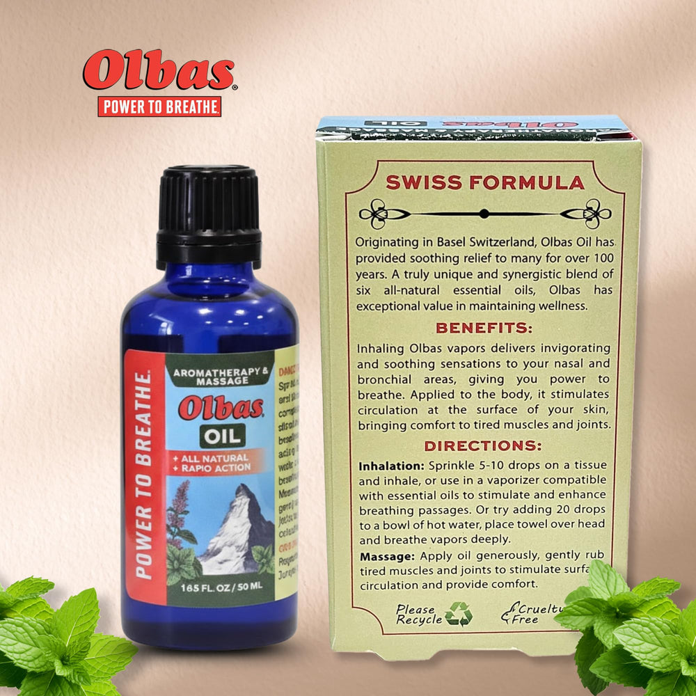 Application of Olbas massage therapy oil on skin