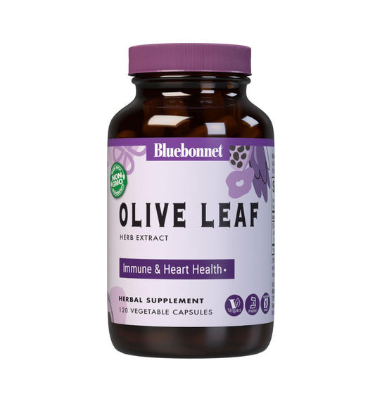 BlueBonnet Olive Leaf Herb Extract bottle with label