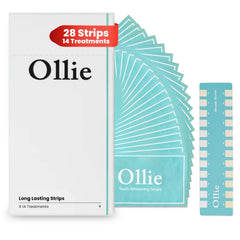 Ollie Teeth Whitening Strips 28-piece kit on box