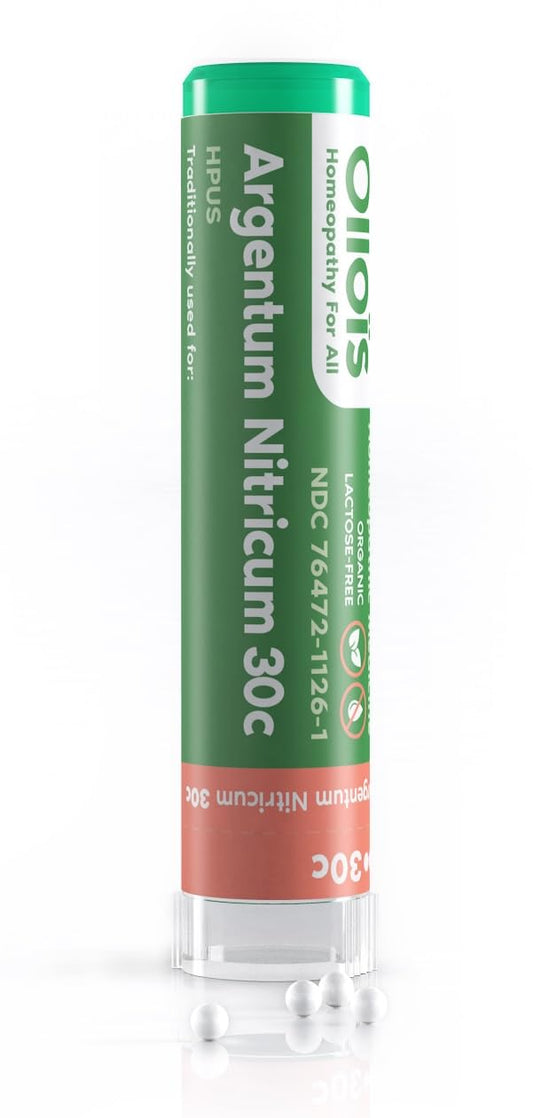OLLOIS Argentum Nitricum 30C organic lactose-free homeopathic medicine – 80 pellets per tube