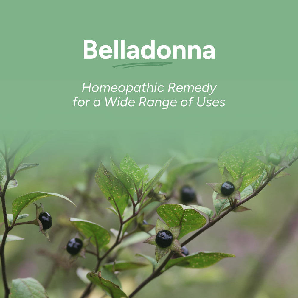 Organic Belladonna 30C single medicine packaging and branding