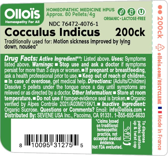 OLLOIS Cocculus indicus 200ck organic vegan homeopathic medicine product image