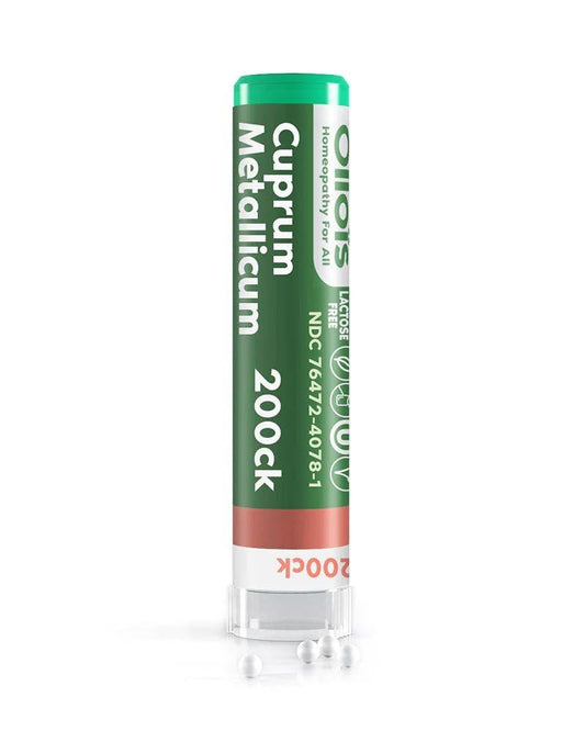 OLLOIS Cuprum Metallicum 200ck organic lactose-free vegan homeopathic medicine packaging