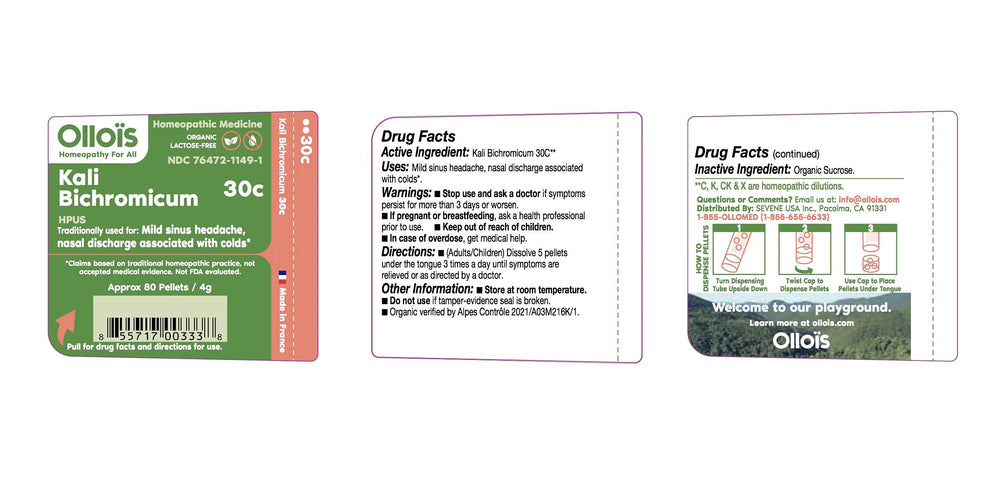 Close-up of Ollois Kali Bichromicum 30C packaging and label