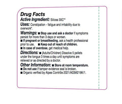 Close-up of Ollois Silicea 30C label