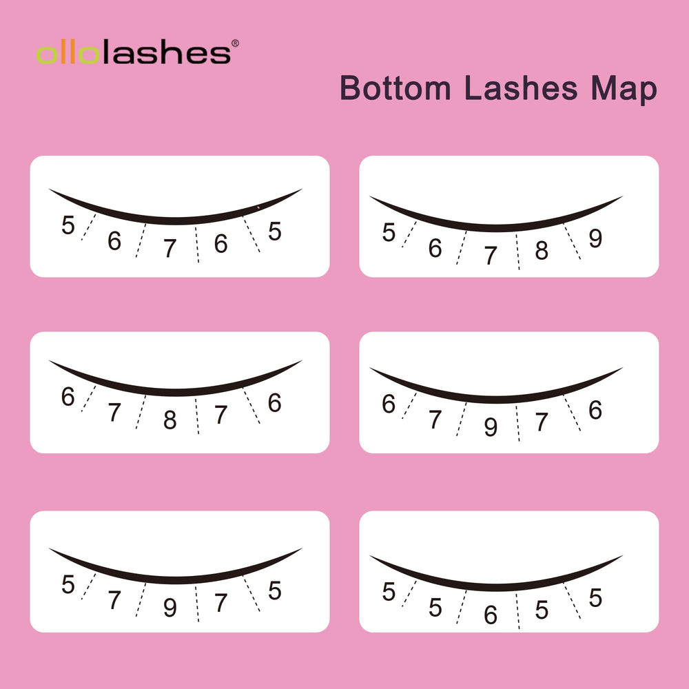 OLLOLASHES bottom lashes clusters long wear that stays securely in place