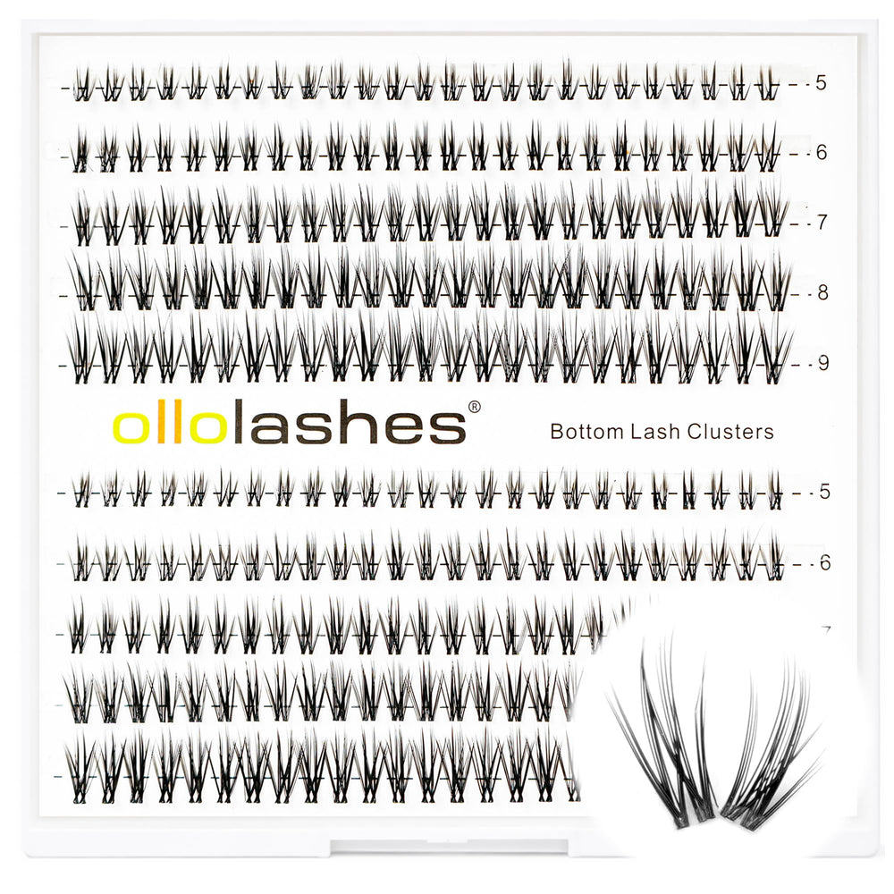 OLLOLASHES bottom lashes clusters offer variety styles for natural lower lash definition