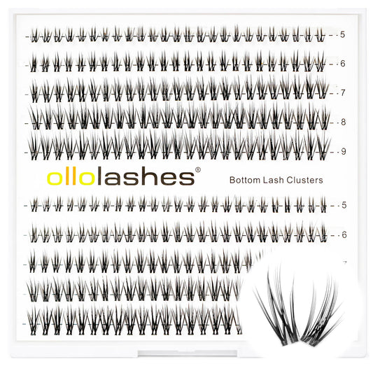 OLLOLASHES bottom lashes clusters offer variety styles for natural lower lash definition