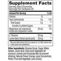 Ingredients list graphic for OLly Kids Chillax Gummies