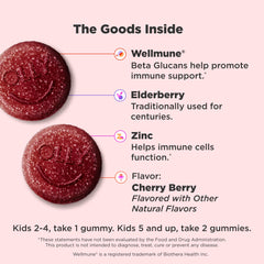 Label showing Wellmune Beta Glucans and ingredients