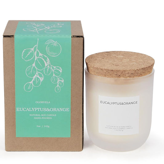 Olorvela Vanilla Candle room-filling fragrance for cozy spaces.