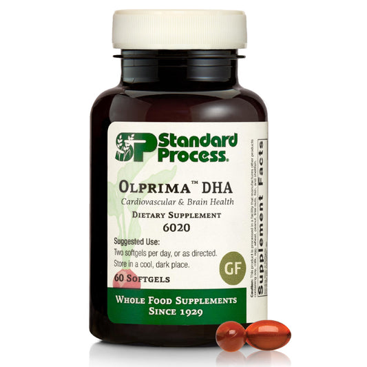 Olprima DHA Omega-3 bottle hero image highlighting heart and brain health
