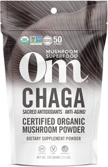 Om Mushroom Chaga Powder 3.5 oz – USA grown
