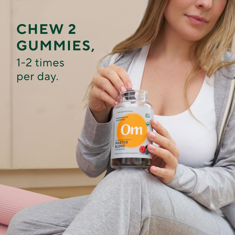 Serving provides 2000 mg organic mushrooms and 400 mg beta-glucans