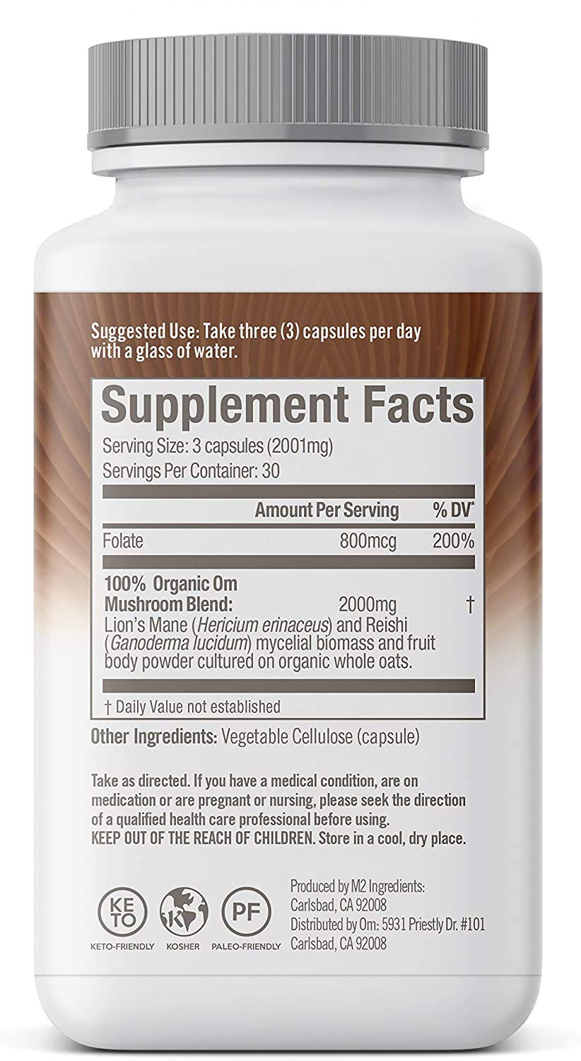 Lion’s Mane and Reishi mushroom blend for brain health