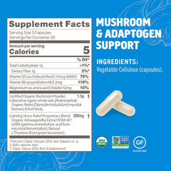 Organic, no filler claim with organic certification on the product packaging.