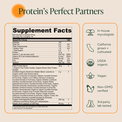 Ingredient list and nutrition details for Master Blend