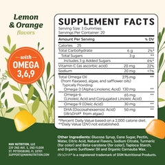 Back label showing nutrition and ingredients