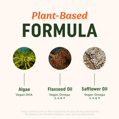 Product made from plant-based flaxseed and safflower oils