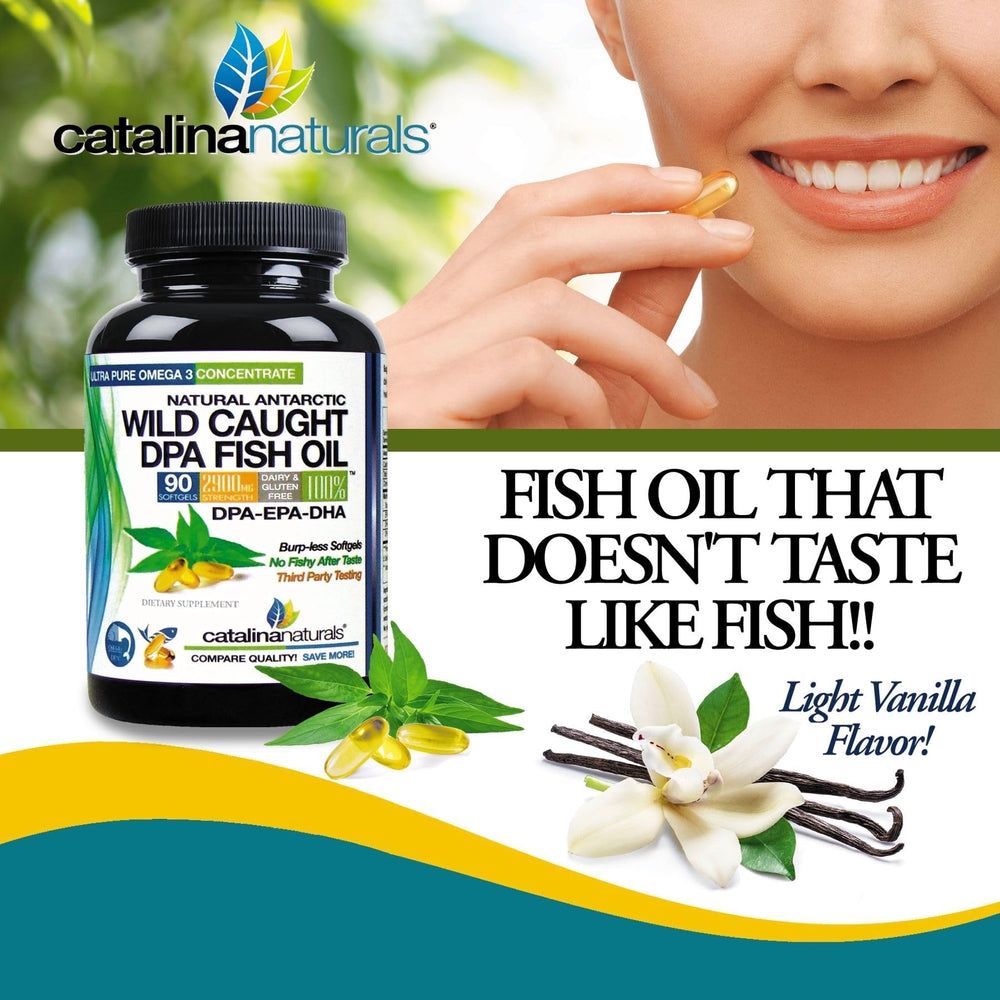 Close-up of 2900 mg omega-3 fish oil softgels