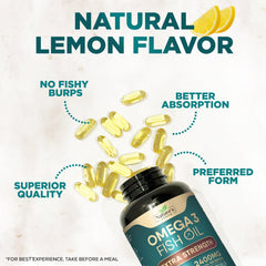 Non-GMO and gluten-free omega-3 fish oil supplement